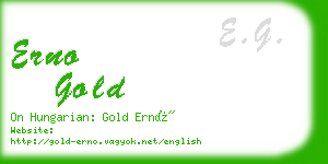 erno gold business card
